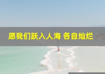 愿我们跃入人海 各自灿烂